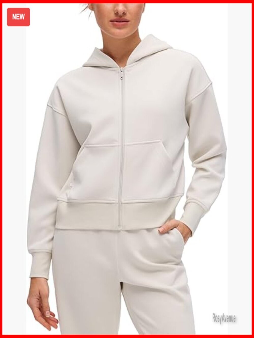 Full Zip Hoodie for Women - Soft Lounge Sweatshirt with Pockets